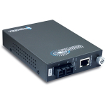 TRENDnet TFC-110S60 100Base-TX to 100Base-FX Single Mode SC Fiber Converter (60KM, 37.2Miles) 