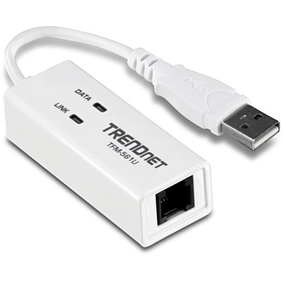 Blue TRENDnet 56K USB Data/Fax/TAM Modem TFM-560U 
