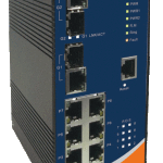Oring IPS-3082GC-AT Industrial 10-port managed PoE Ethernet switch with 8×10/100Base-T(X) P.S.E. and 2xGigabit combo ports, SFP socket