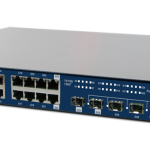 Oring RGPS-92222GCP-LP Industrial 26-port managed Gigabit PoE Ethernet switch with 22×10/100/1000Base-T(X) P.S.E., 2xGigabit combo P.S.E. and 2×100/1000Base-X, SFP socket
