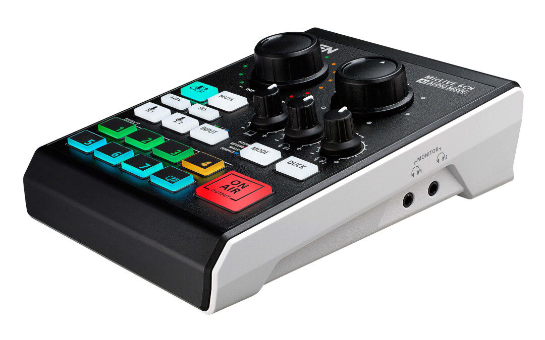 ATEN UC8000 Podcast AI Audio Mixer | MicLIVE™ 6-CH