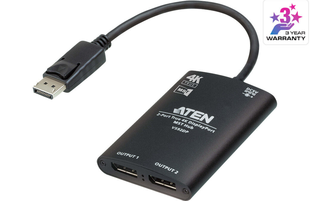 ATEN VS92DP2-Port True 4K DisplayPort MST Hub