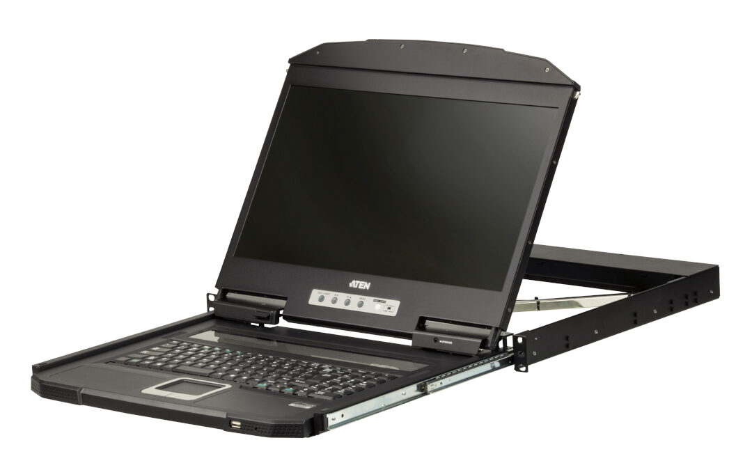 ATEN CL3100 / CL3100NX Ultra Short Depth Single Rail WideScreen LCD Console (USB,VGA)