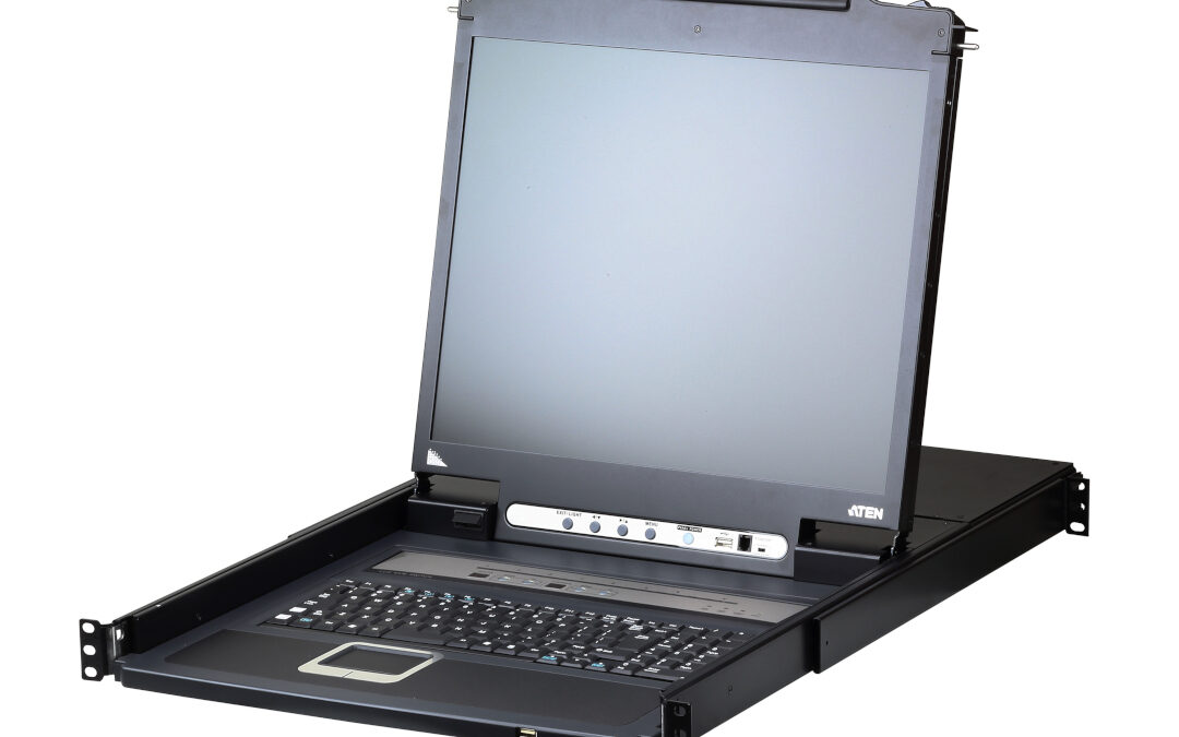 ATEN CL5708iN 1-Local/Remote Shared Access 8-Port PS/2-USB VGA Single Rail LCD KVM over IP switch