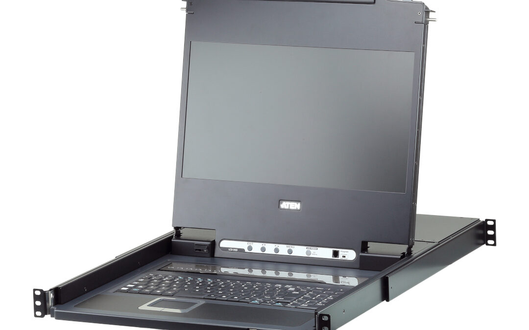 ATEN CL6708MW 8-Port USB DVI Single Rail WideScreen LCD KVM Switch