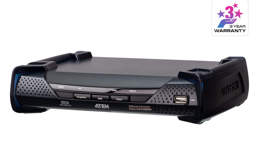 ATEN KE6920R 2K DVI-D Dual-Link KVM over IP Receiver with Dual SFP
