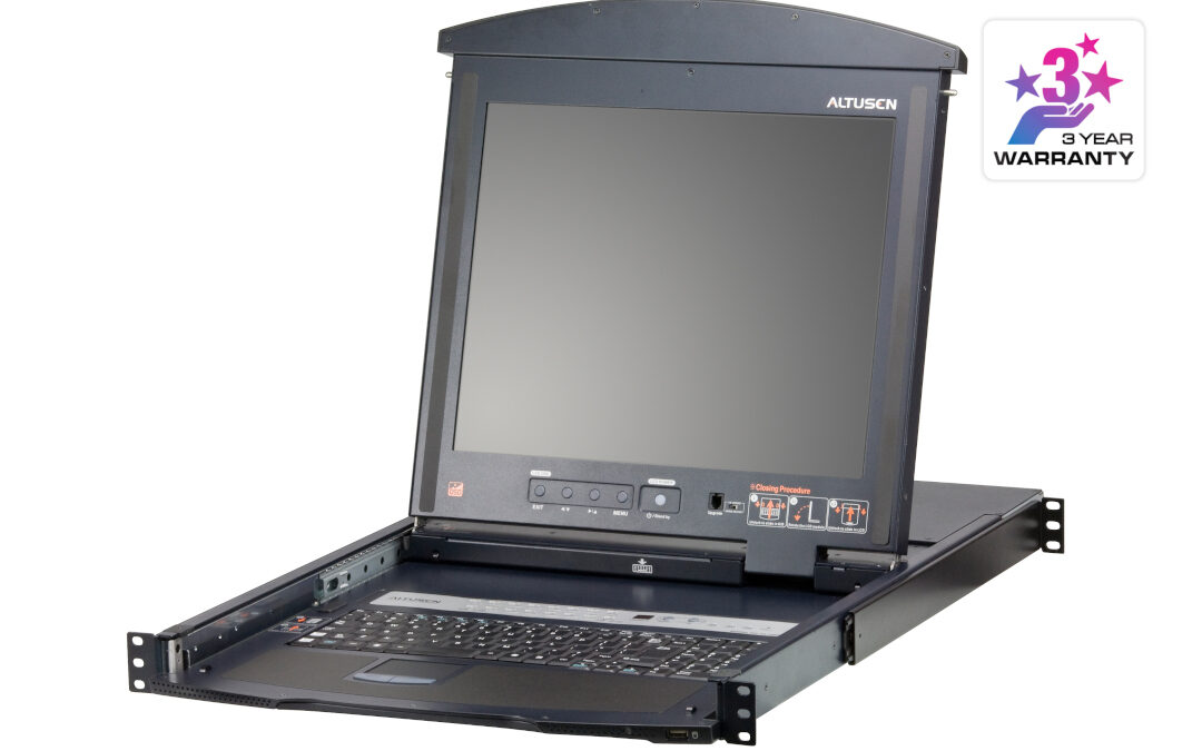 ATEN KL1516AN 16-Port Multi-Interface Cat 5 Dual Rail LCD KVM Switch