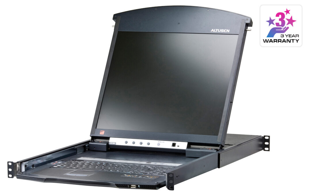 ATEN KL1516AiM 1-Local/Remote Shared Access 16-Port Multi-Interface Cat 5 Dual Rail LCD KVM over IP switch