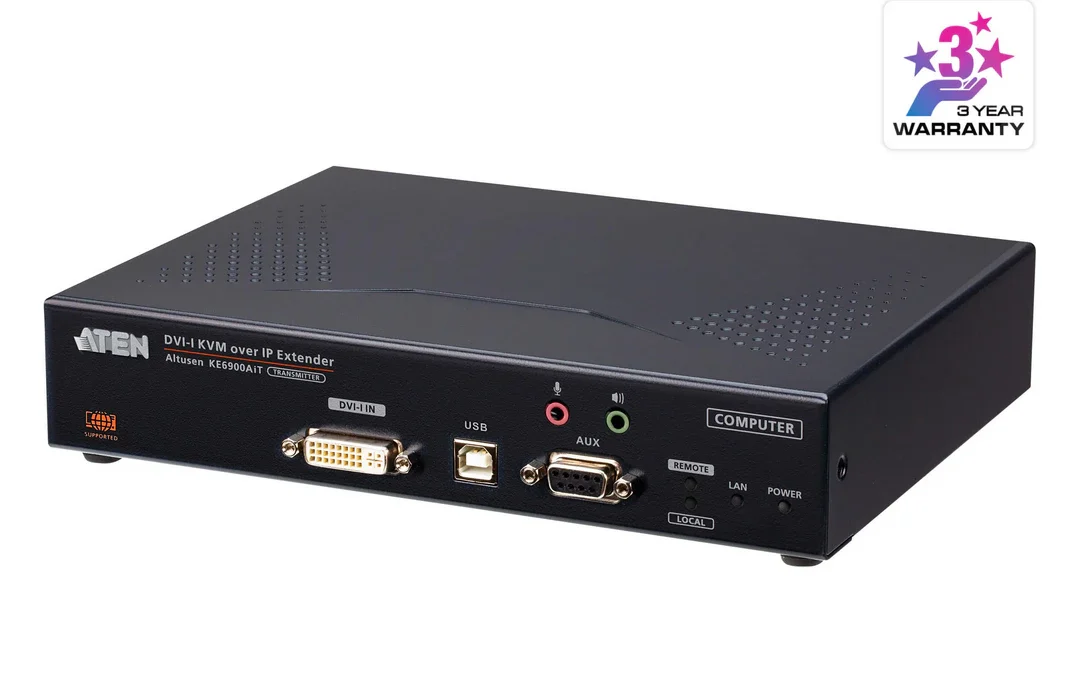 ATEN KE6900AiT DVI-I Single Display KVM over IP Transmitter with Internet Access