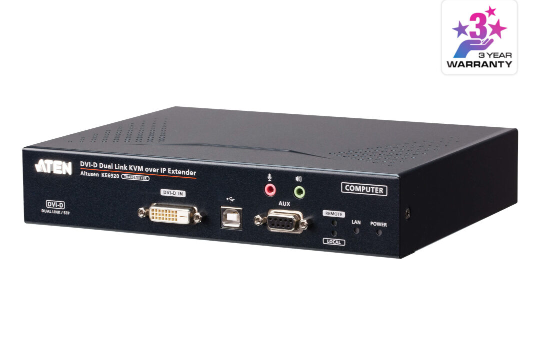 ATEN KE6920T 2K DVI-D Dual-Link KVM over IP Transmitter with Dual SFP
