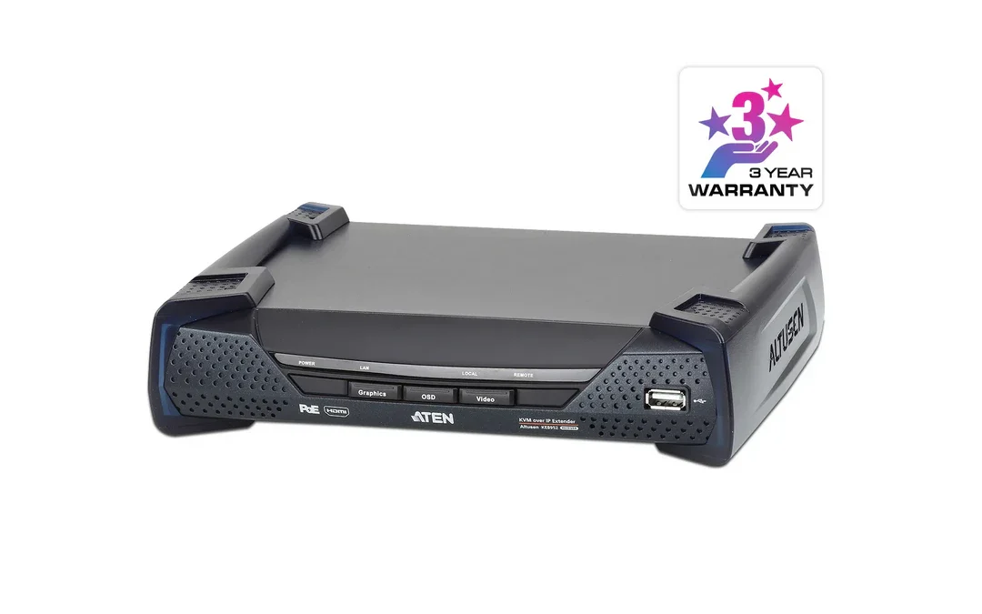 ATEN KE8952R 4K HDMI Single Display KVM over IP Receiver with PoE