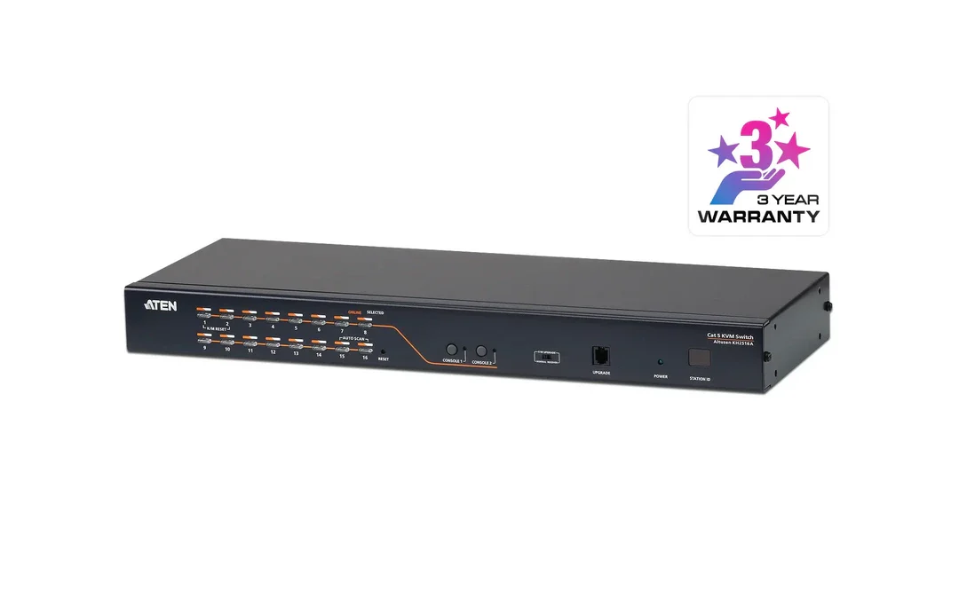 ATEN KH2516A 2-console 16-port Cat 5 High-Density KVM Switch