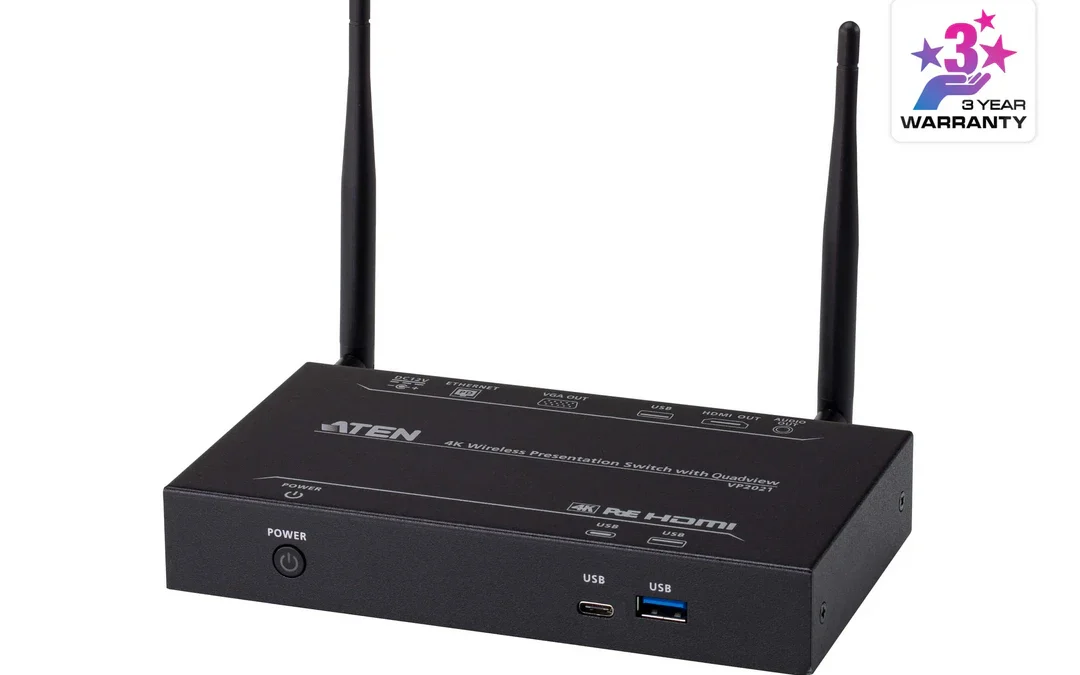 ATEN VP2021 4K Wireless Presentation Switch with Quad View