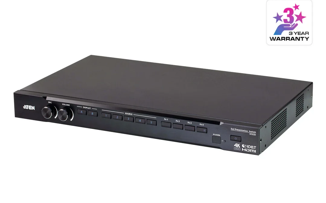 ATEN VP3520 5 x 2 True 4K Seamless Presentation Matrix Switch with Control