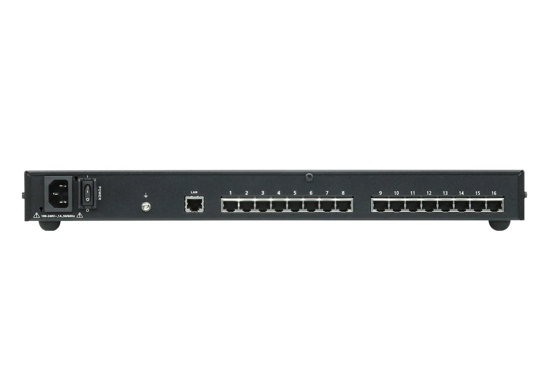 sn9116co.kvm_.serial-console-server tampak belakang