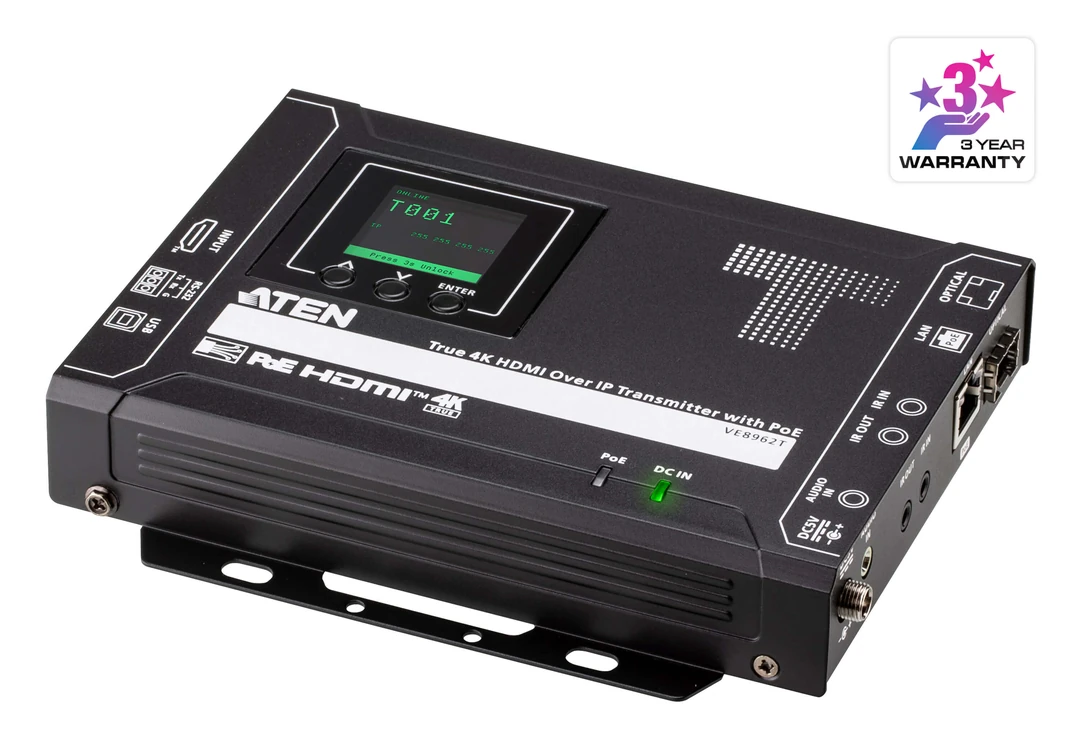 ATEN VE8962T True 4K HDMI over IP Transmitter with PoE